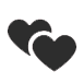 Two black hearts overlapping, symbolizing love and affection. - aamod villa  holiday home